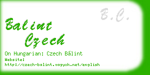 balint czech business card